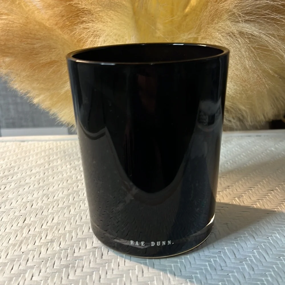 Rae Dunn Black Brushes Container